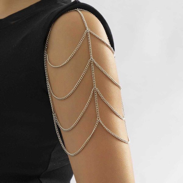 ornament fashion multi layer tassel link u shaped personalized bracelet simple geometric metal chain arm female, Black
ornament fashion multi layer tassel link u shaped personalized bracelet simple geometric metal chain arm female, Black