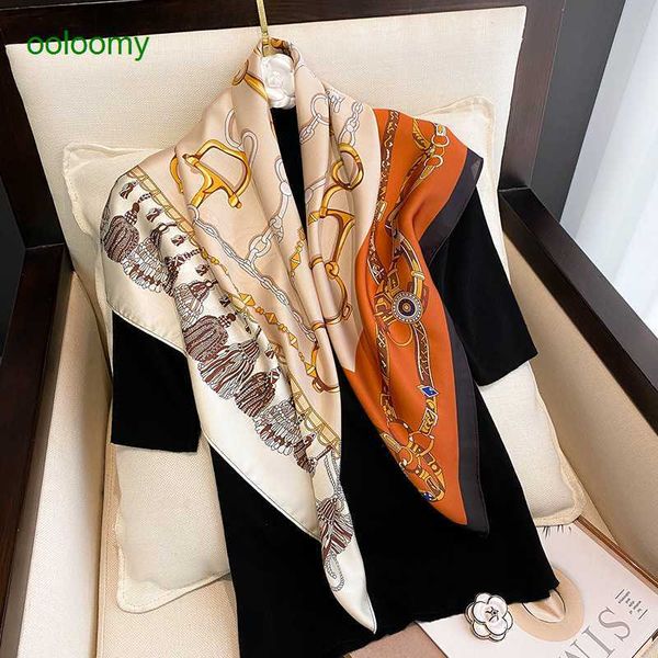 hemres designer scarves korean spring and autumn light luxury chain temperament women's silk long dual-purpose large shawl scarf square, Blue;gray
hemres designer scarves korean spring and autumn light luxury chain temperament women's silk long dual-purpose large shawl scarf square, Blue;gray