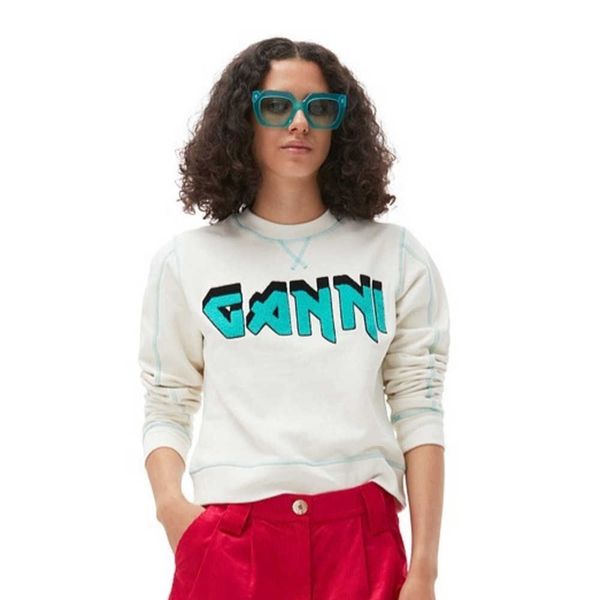 gan 23ss designer sweatshirt fashion new white printed contrast stitch round neck sweater women pullover jumper, Black
gan 23ss designer sweatshirt fashion new white printed contrast stitch round neck sweater women pullover jumper, Black