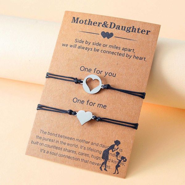 mothers day card bracelet creative stainless steel heart butterfly wax line woven hand strap women, Golden;silver
mothers day card bracelet creative stainless steel heart butterfly wax line woven hand strap women, Golden;silver