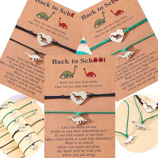 back to school season parent child bracelet creative stainless steel heart shaped argentina dragon natural color woven hand strap, Golden;silver
back to school season parent child bracelet creative stainless steel heart shaped argentina dragon natural color woven hand strap, Golden;silver