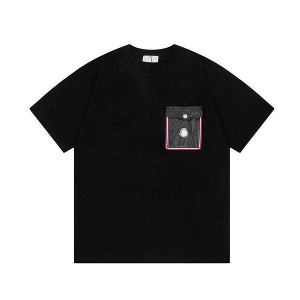 men's t-shirt designer high-quality versatile trend chest pocket logo casual round neck short-sleeved t-shirt men, White;black
men's t-shirt designer high-quality versatile trend chest pocket logo casual round neck short-sleeved t-shirt men, White;black