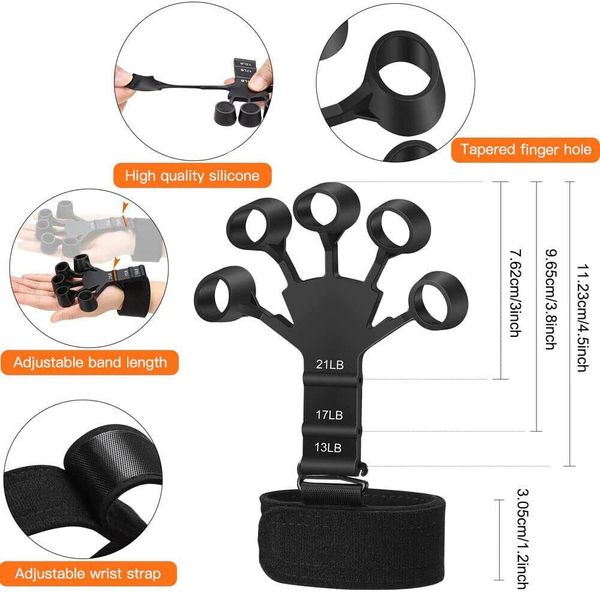 finger gripper hand strengthener guitar finger flexion and extension training device 6 resistant strength trainer finger exerciser
finger gripper hand strengthener guitar finger flexion and extension training device 6 resistant strength trainer finger exerciser