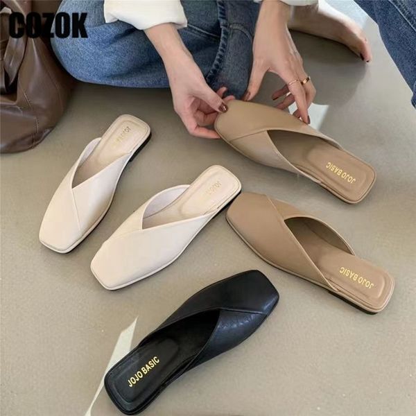 slippers women mules designer square toe summer ladies fashion comfort solid slides female outside beach shoes big size 230510, Black
slippers women mules designer square toe summer ladies fashion comfort solid slides female outside beach shoes big size 230510, Black