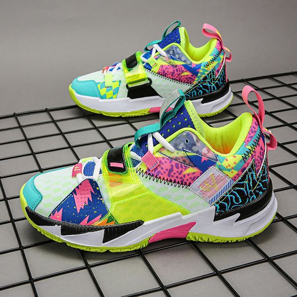 dress shoes fashion rainbow basketball men breathable high outdoor street sneakers 230509, Black