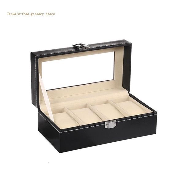 watch boxes cases fashion organizer glass metal hinge large holder pu leather storage for case jewelry men women 230509, Black;blue
watch boxes cases fashion organizer glass metal hinge large holder pu leather storage for case jewelry men women 230509, Black;blue