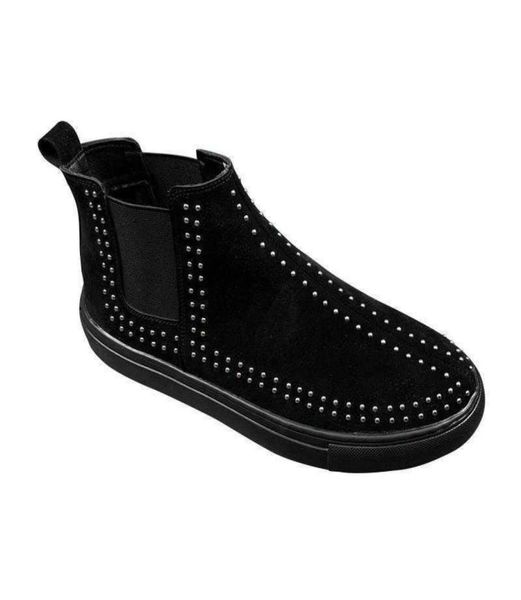 boots winter cotton high boots foot rivet martin boots korean casual shoes fashion1776157, Black
