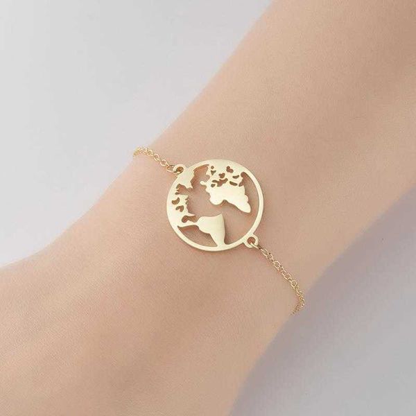 summer fashion bracelets geometric stainless steel creative pendant map bracelet ins personality womens wholesale, Golden;silver
summer fashion bracelets geometric stainless steel creative pendant map bracelet ins personality womens wholesale, Golden;silver