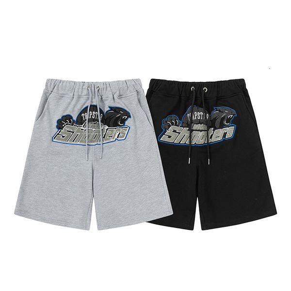men's shorts trapstar shooters leopard embroidered spring and summer cotton casual 230510, White;black
men's shorts trapstar shooters leopard embroidered spring and summer cotton casual 230510, White;black