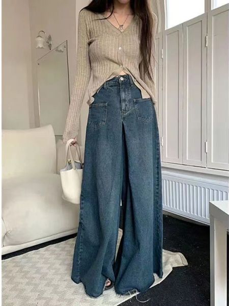 women's jeans korean fashion loose wide leg pants high waist vintage streetwear casual y2k jeans spring harajuku denim pantalones 23051, Blue
women's jeans korean fashion loose wide leg pants high waist vintage streetwear casual y2k jeans spring harajuku denim pantalones 23051, Blue