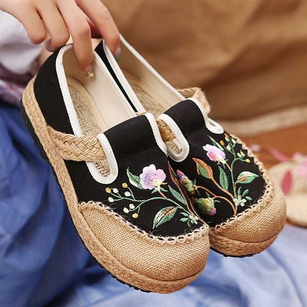sandals women linen canvas shoes retro bohemian slip-on flat comfortable loafers ladies casual embroidered hemp sole sneakers 230417, Black
sandals women linen canvas shoes retro bohemian slip-on flat comfortable loafers ladies casual embroidered hemp sole sneakers 230417, Black