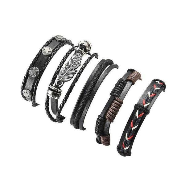 selling leaves xingx multi layer woven leather bracelet personality trend jewelry, Golden;silver
selling leaves xingx multi layer woven leather bracelet personality trend jewelry, Golden;silver