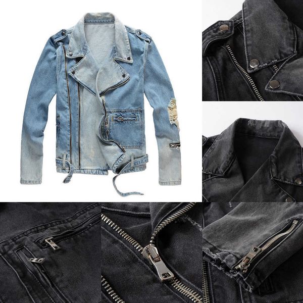 denim street jackets fashion mens high coat black blue casual hip hop designer jacket for male size m-4xl n683, Black;brown
denim street jackets fashion mens high coat black blue casual hip hop designer jacket for male size m-4xl n683, Black;brown