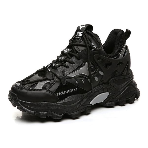 design men platform sneakers breathable casual shoes male height increase vulcanized shoes outdoor walking footwear, Black
design men platform sneakers breathable casual shoes male height increase vulcanized shoes outdoor walking footwear, Black