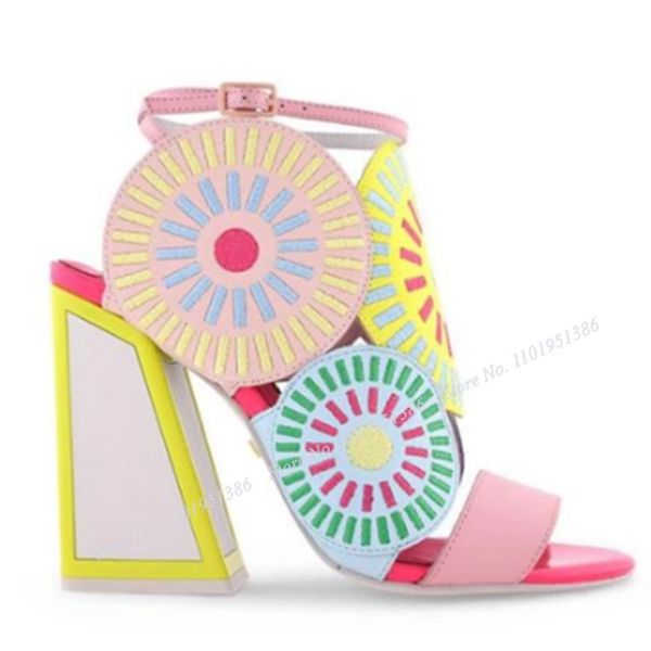 sandals moraima snc mixed color strange style sandals open toe square heel shoes for women high heels wedding shoes zapatillas mujer 230509, Black
sandals moraima snc mixed color strange style sandals open toe square heel shoes for women high heels wedding shoes zapatillas mujer 230509, Black