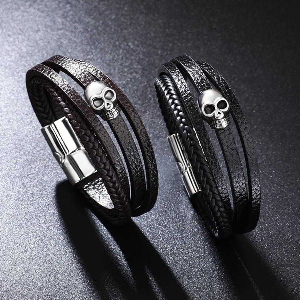 titanium steel bracelet punk evil skull alloy magnetic snap twist for men, Golden;silver
titanium steel bracelet punk evil skull alloy magnetic snap twist for men, Golden;silver