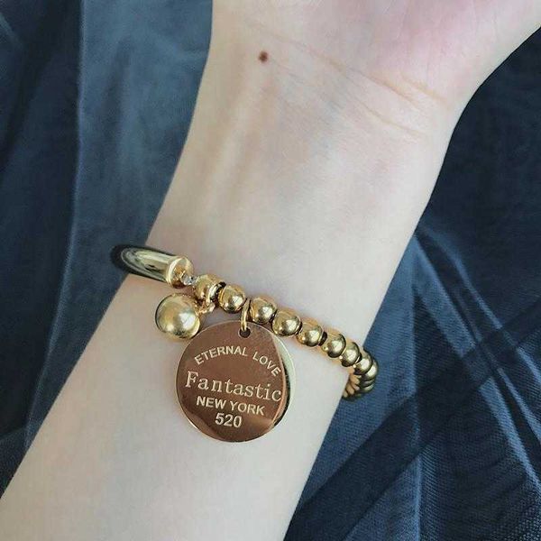 simple round beads titanium steel bracelet womens fashion all match letter online influencer refined girlfriends jewelry, Golden;silver
simple round beads titanium steel bracelet womens fashion all match letter online influencer refined girlfriends jewelry, Golden;silver