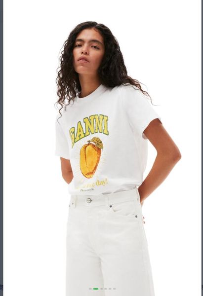 ganni women designer t shirt beach tees versatile fruits peach cartoon print round neck casual loose pullover short sleeve t-shirt clothing, White
ganni women designer t shirt beach tees versatile fruits peach cartoon print round neck casual loose pullover short sleeve t-shirt clothing, White