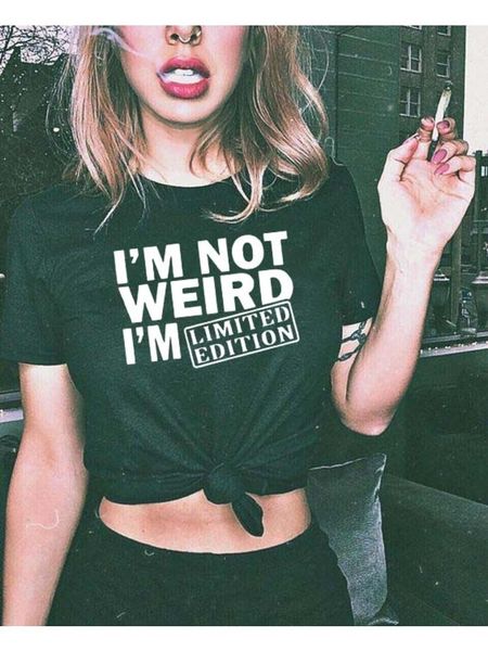 womens tshirt im not weird lited edition t shirts funny letters printed tshirt short sleeve summer clothes 230510, White
womens tshirt im not weird lited edition t shirts funny letters printed tshirt short sleeve summer clothes 230510, White