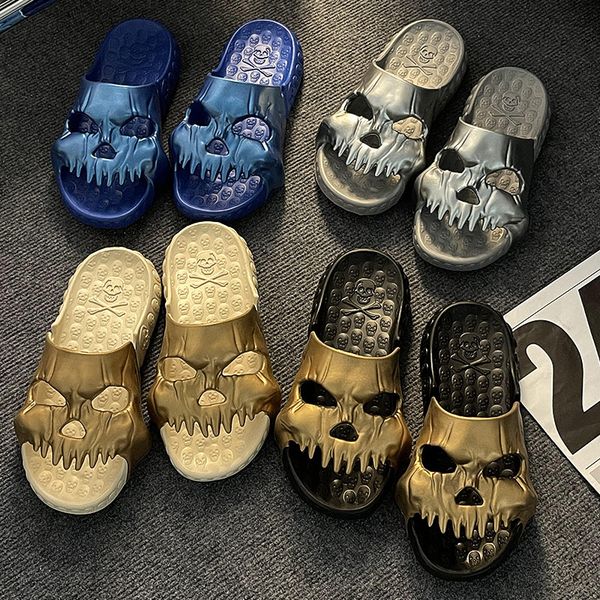slippers personalized skull design men summer outdoor fun slides thick bottom of beach nonslip leisure women sandals 230510, Black
slippers personalized skull design men summer outdoor fun slides thick bottom of beach nonslip leisure women sandals 230510, Black