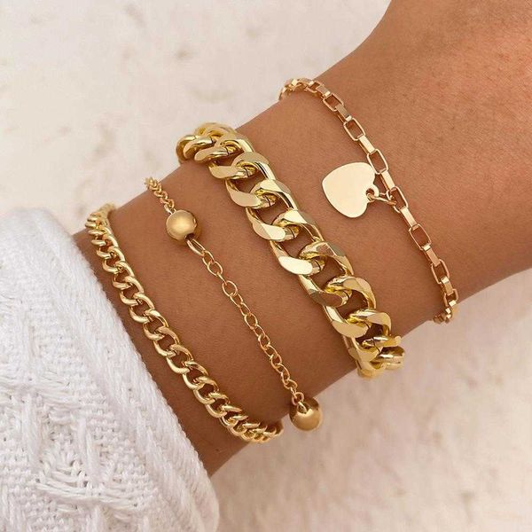 fashion retro trend link five piece accessories womens multi layer geometric heart shape box chain lobster buckle bracelet wholesale, Black
fashion retro trend link five piece accessories womens multi layer geometric heart shape box chain lobster buckle bracelet wholesale, Black