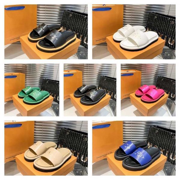 l and v luxury designer slide slippers for women men waterfront flat mule rubber outsole waterproof classic summer thick platform sandals be, Black
l and v luxury designer slide slippers for women men waterfront flat mule rubber outsole waterproof classic summer thick platform sandals be, Black