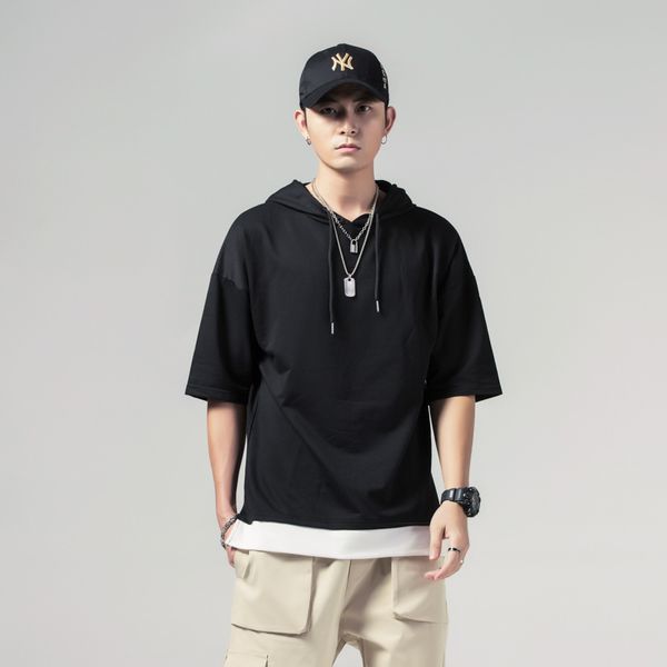 t shirt men summer casual short sleeve hoodie streetwear tees casual hip hop men t-shirts camisas hombre, White;black
t shirt men summer casual short sleeve hoodie streetwear tees casual hip hop men t-shirts camisas hombre, White;black