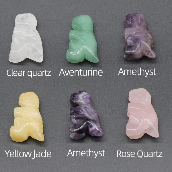 natural stone carving 1 inch dinosaur crafts ornaments rose quartz crystal healing agate animal decoration, Black
natural stone carving 1 inch dinosaur crafts ornaments rose quartz crystal healing agate animal decoration, Black