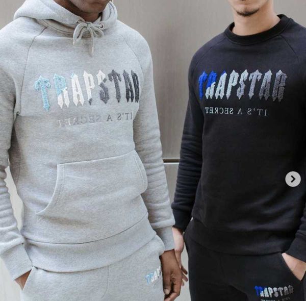 men's hoodies sweatshirts designer clothing tracksuits trapstar blue white towel embroidery fashion plus fleece sweater pants women, Black 
men's hoodies sweatshirts designer clothing tracksuits trapstar blue white towel embroidery fashion plus fleece sweater pants women, Black