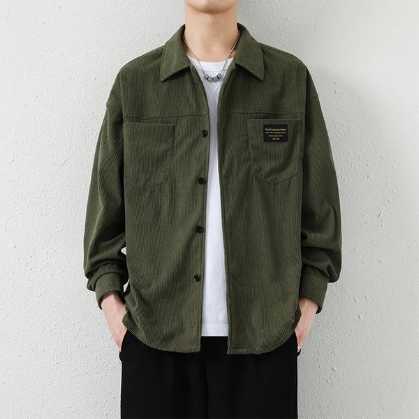 men s casual shirts kaus lengan panjang korduroi pria berkualitas kotak kotak jagung korea musim gugur multiwarna mantel kemeja kasual fashi, White;black
men s casual shirts kaus lengan panjang korduroi pria berkualitas kotak kotak jagung korea musim gugur multiwarna mantel kemeja kasual fashi, White;black