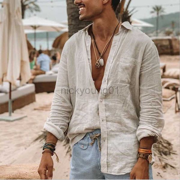 men's casual shirts men long sleeved button cotton linen shirt vintage solid color lapel cardigan fashion breathable y23, White;black
men's casual shirts men long sleeved button cotton linen shirt vintage solid color lapel cardigan fashion breathable y23, White;black