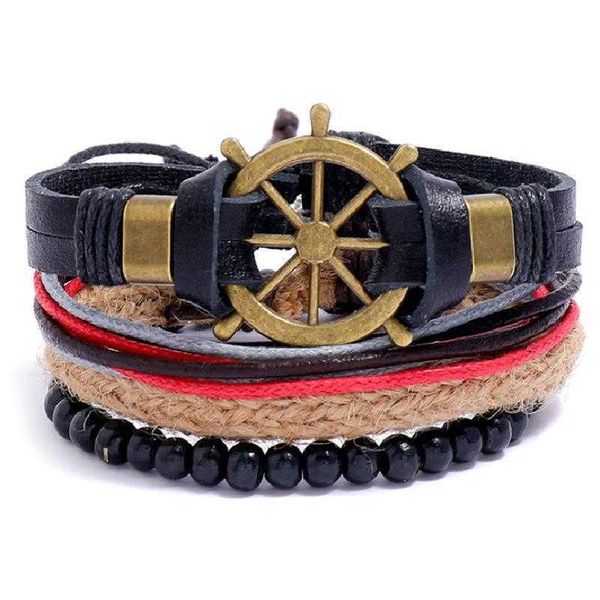 accessories simple retro rudder woven leather bracelet set combination couple wristband, Golden;silver
accessories simple retro rudder woven leather bracelet set combination couple wristband, Golden;silver