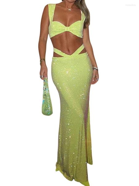 women's swimwear rteyno women summer 2 pieces outfits sequins camisole sleeveless sling tank and hollow-out waist long skirts set, White;black
women's swimwear rteyno women summer 2 pieces outfits sequins camisole sleeveless sling tank and hollow-out waist long skirts set, White;black