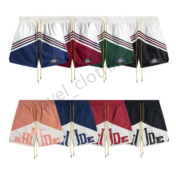 men's shorts mens rhude designers summer loose running fitness beach streetwears fashion pants contrast color stitching luxury clothing, White;black
men's shorts mens rhude designers summer loose running fitness beach streetwears fashion pants contrast color stitching luxury clothing, White;black