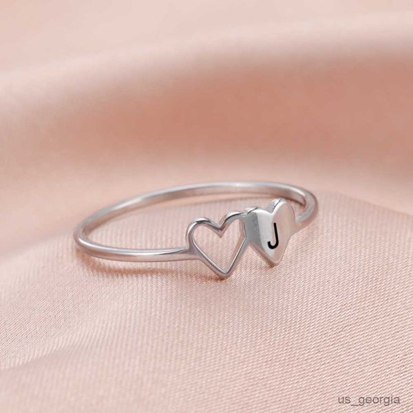 band rings skyrim minimalist double hearts initial letter rings women stainless steel trendy ring 2023 fashion jewelry gift, Silver
band rings skyrim minimalist double hearts initial letter rings women stainless steel trendy ring 2023 fashion jewelry gift, Silver