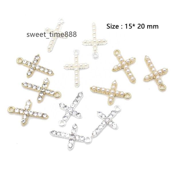 cute mini religious pearl crystal cross charms christianity cross charms pendant for diy jewelry making, Silver
cute mini religious pearl crystal cross charms christianity cross charms pendant for diy jewelry making, Silver