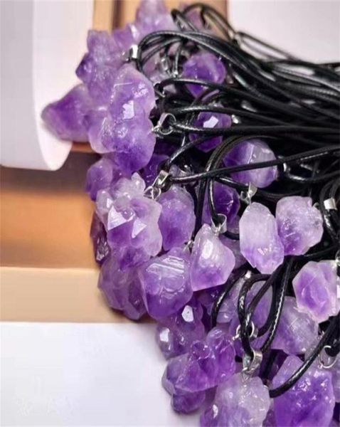 natural amethyst rough stone crystal pendant necklace energy stones healing meditation yoga gift whole3403032, Silver
natural amethyst rough stone crystal pendant necklace energy stones healing meditation yoga gift whole3403032, Silver