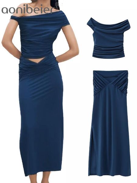 two piece dress aonibeier summer women maxi skirt suits traf sleeveless ruched asymmetric off shoulder slim crop female 2 sets 230509, White
two piece dress aonibeier summer women maxi skirt suits traf sleeveless ruched asymmetric off shoulder slim crop female 2 sets 230509, White