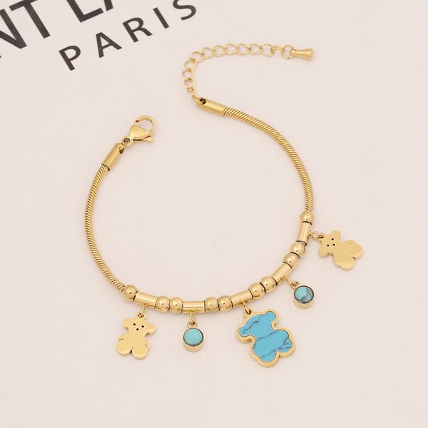 original design turquoise clover heart charm bracelet jewelry for women gift, Golden;silver
original design turquoise clover heart charm bracelet jewelry for women gift, Golden;silver