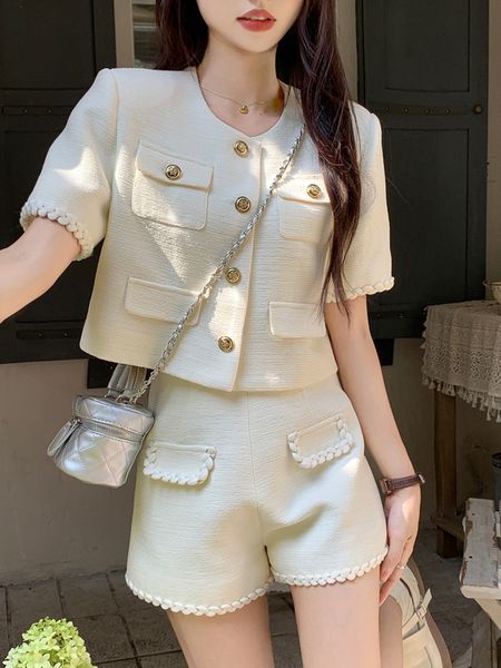 two piece dress high street french elegant fashion small fragrance set women short jacket coat sets summer 2 pant 230510, White
two piece dress high street french elegant fashion small fragrance set women short jacket coat sets summer 2 pant 230510, White