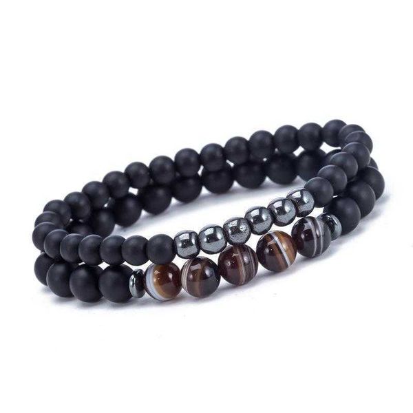 arrival frosted natural stone beads mens combination bracelet pass ornament, Golden;silver
arrival frosted natural stone beads mens combination bracelet pass ornament, Golden;silver