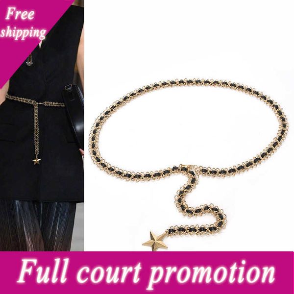 special price designer belt metal leather woven waist chain with skirt simple and versatile korean thin pentagram fashion accsori trend slim, Black;brown
special price designer belt metal leather woven waist chain with skirt simple and versatile korean thin pentagram fashion accsori trend slim, Black;brown