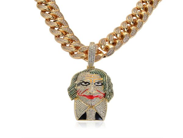18k gold clown joker pendant necklace iced out micro paved cubic zircon men bling hip hop jewelry2948962, Silver
18k gold clown joker pendant necklace iced out micro paved cubic zircon men bling hip hop jewelry2948962, Silver