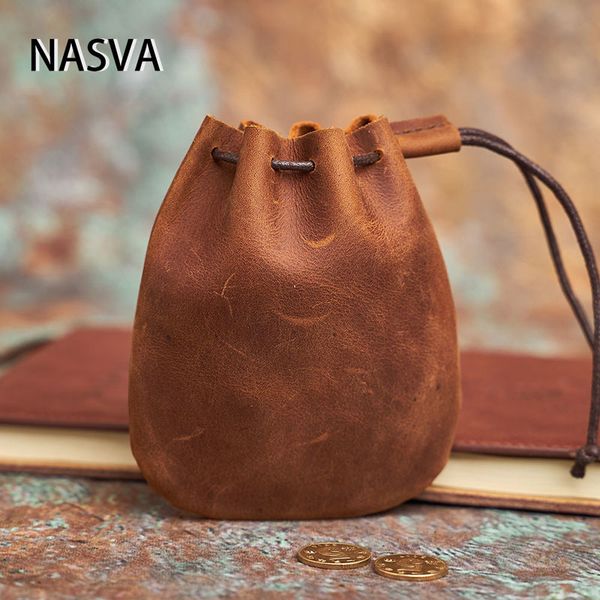 evening bags nasva genuine leather coin purse men women vintage small wallet hard money pocket drawstring storage bag 230509
evening bags nasva genuine leather coin purse men women vintage small wallet hard money pocket drawstring storage bag 230509