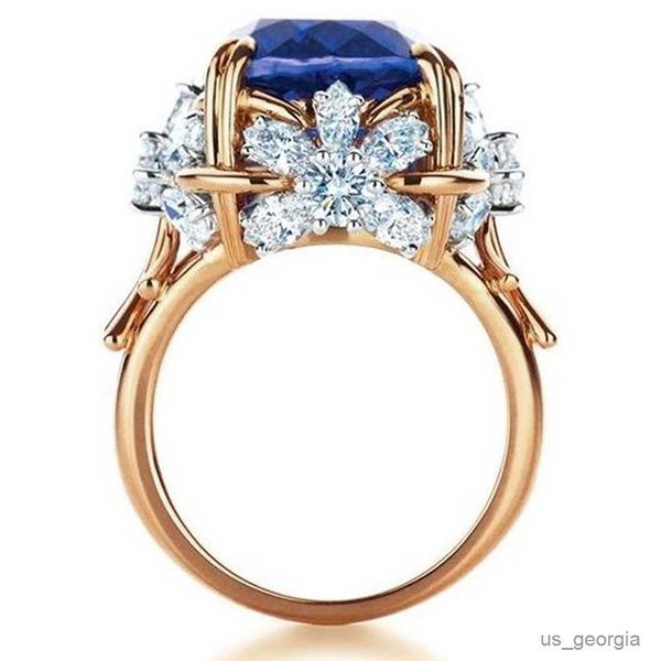 band rings gorgeous dark blue female ring dazzling flower design aesthetic women accessories party new jewelry, Silver
band rings gorgeous dark blue female ring dazzling flower design aesthetic women accessories party new jewelry, Silver