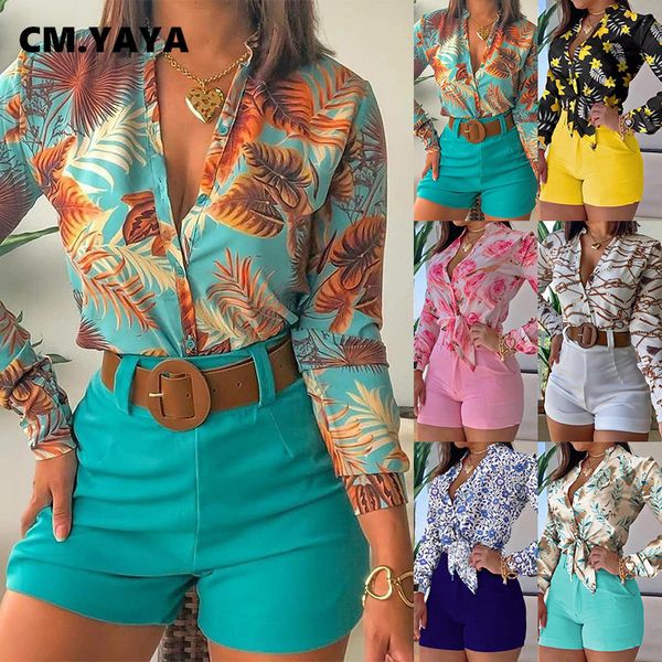 women's two piece pants cm.yaya beach holiday tracksuit floral leaf long sleeve shirt and shorts matching 2 set outftis sweatsuit 23051, White
women's two piece pants cm.yaya beach holiday tracksuit floral leaf long sleeve shirt and shorts matching 2 set outftis sweatsuit 23051, White