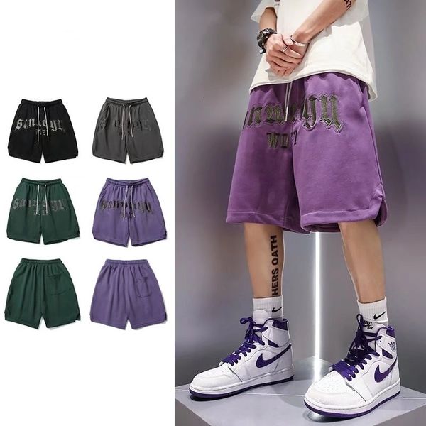 men's shorts american embroidered men's summer street hip hop loose trendy sports casual straight five legged pants 230510, White;black
men's shorts american embroidered men's summer street hip hop loose trendy sports casual straight five legged pants 230510, White;black