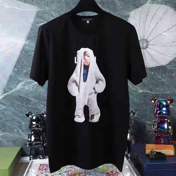 280g pure cotton luxury tshirt mens short sleeve baby print tee designer tshirt fashion pullover loose breathable sweatshirt, White;black
280g pure cotton luxury tshirt mens short sleeve baby print tee designer tshirt fashion pullover loose breathable sweatshirt, White;black