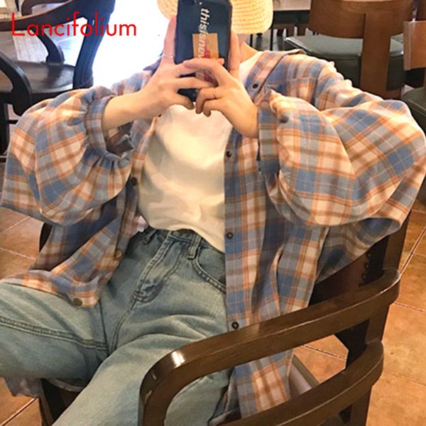 women's blouses shirts oversized plaid blouse women spring summer plus size shirt ladies long sleeve boyfriend yellow loose vintage bag, White
women's blouses shirts oversized plaid blouse women spring summer plus size shirt ladies long sleeve boyfriend yellow loose vintage bag, White