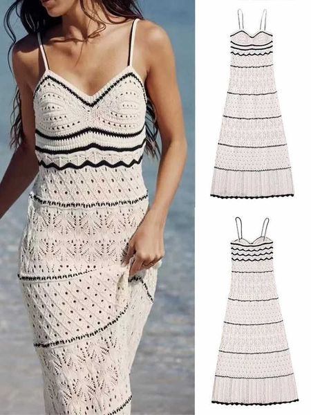 party dresses 2023 summer new dress women's beach style knitted slim fit slim strap long dresses color knitted hollow elegant tight ves, White;black
party dresses 2023 summer new dress women's beach style knitted slim fit slim strap long dresses color knitted hollow elegant tight ves, White;black
